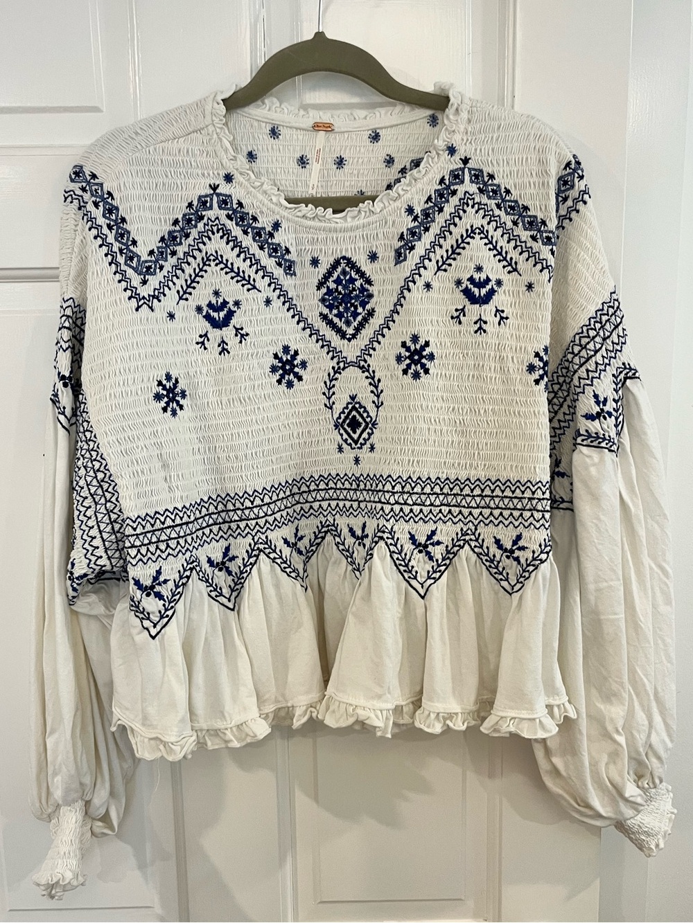 Free People Holly embroidered top